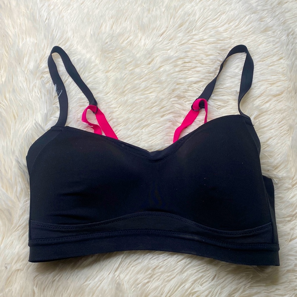 Moving Comfort Pink & Black Sports Bra Size Small